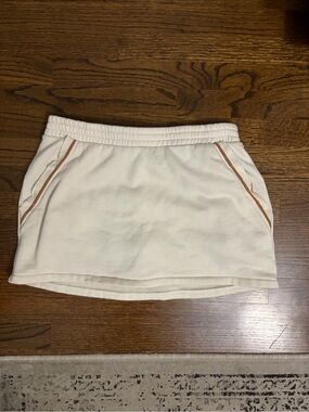 PINK Victoria's Secret Cream Mini Skort with Tan Piping